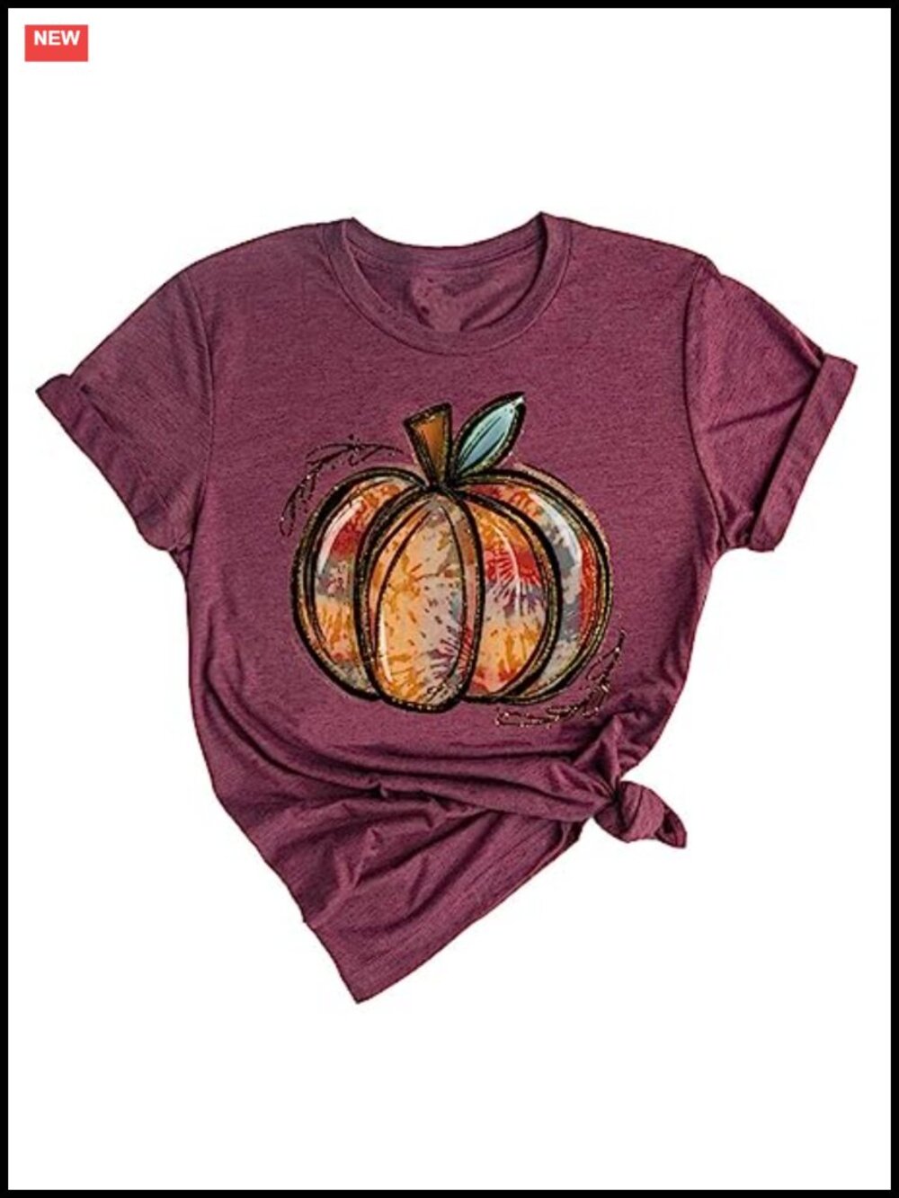 Women's Halloween Pumpkin Graphic Tee Cotton Blend Short Sleeve Fall Top